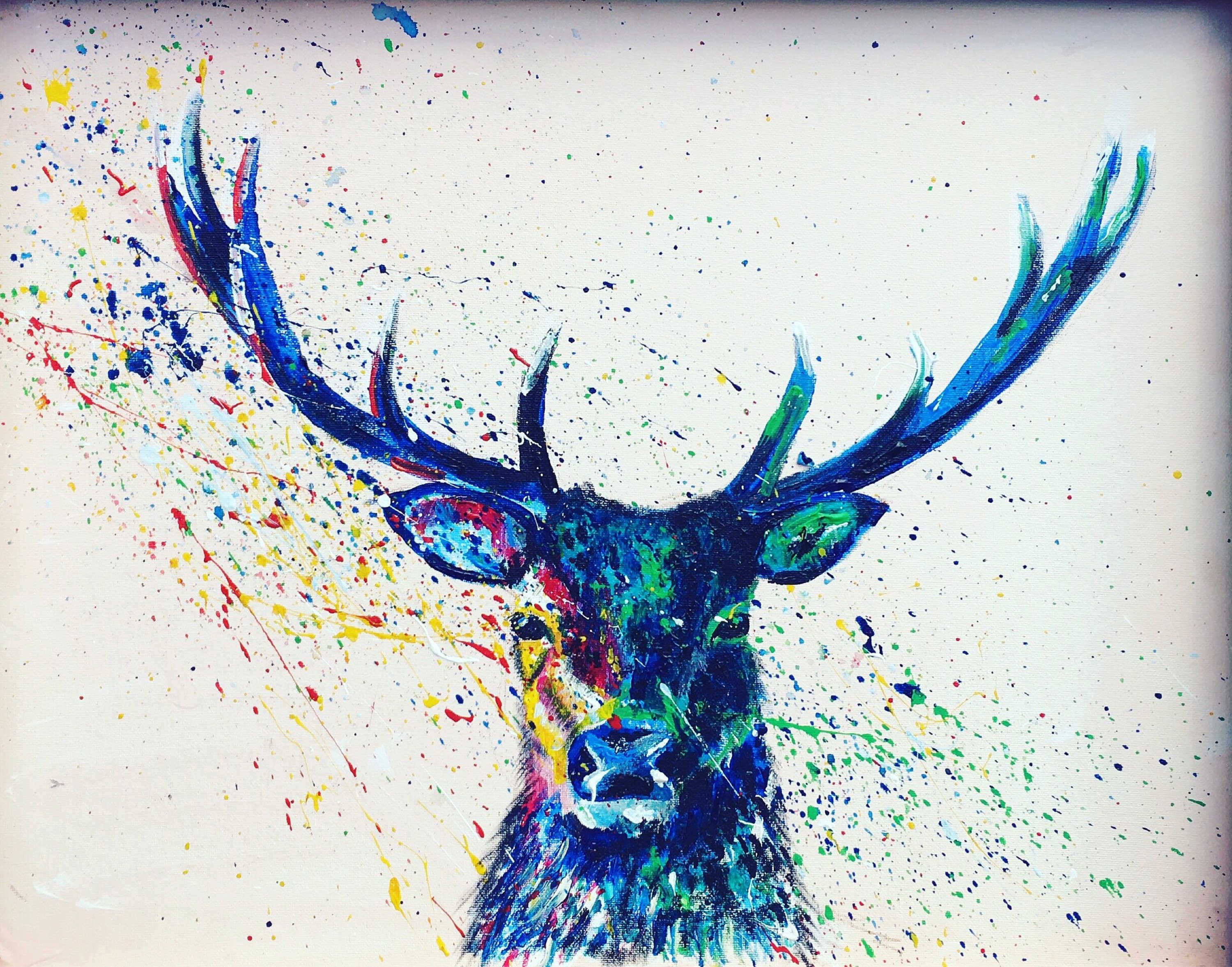 Stu the stag Stag Print Stag art Wildlife Art