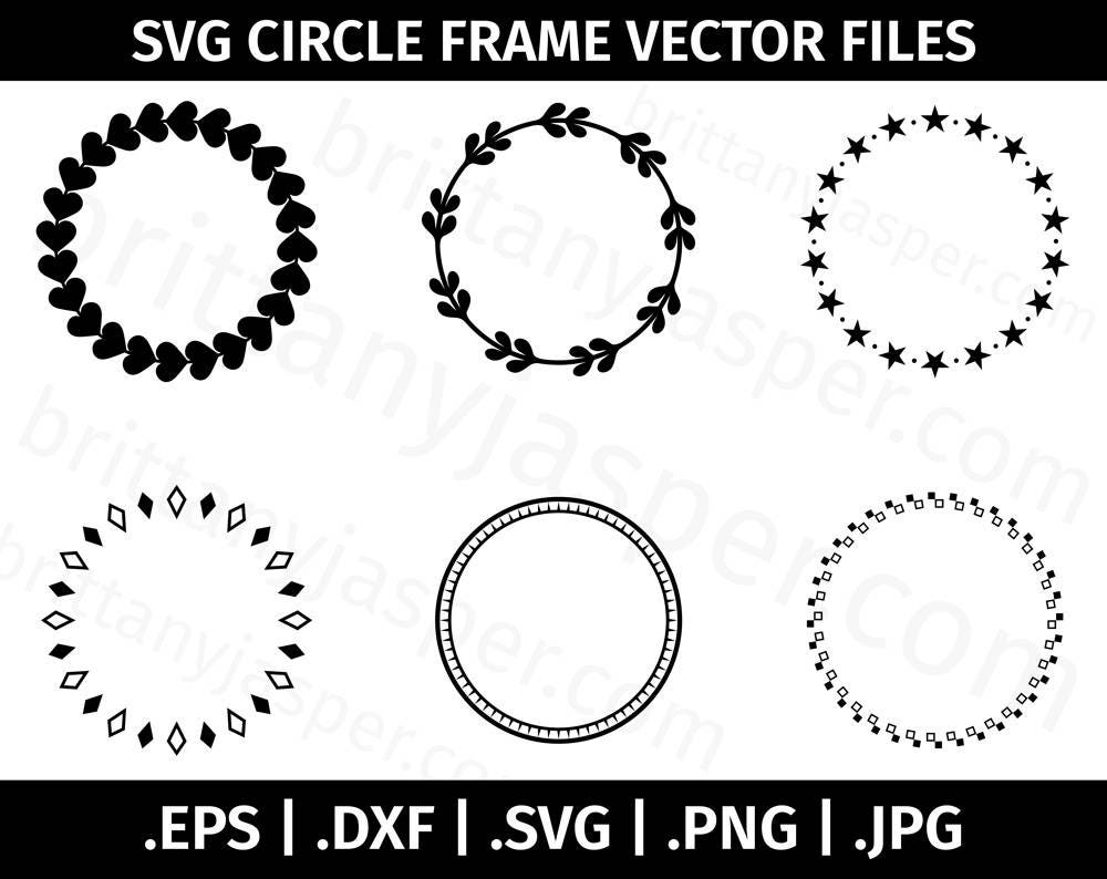 Download Circle Frames / Borders SVG Vector Clip Art - Cutting ...