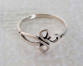 Celtic Ring, Solid Sterling Silver Celtic Cross Ring, Celtic Jewelry