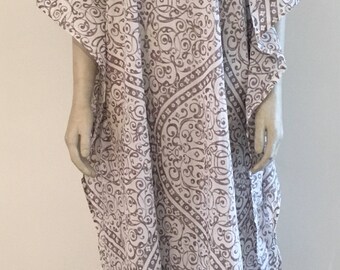SUMMER SALE - further reductions, for 1 week only! Beach Cotton Kaftan Maxi dress
