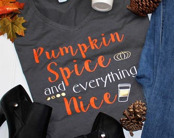 Pumpkin Spice Shirt, Pumpkin Spice and Everything Nice, Fall Shirt, It's Fall Y'all shirt, autumn shirt, country fall shirt, Halloween shirt