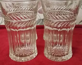 4 Vintage Glass Tumblers