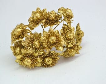 New Year flowers Glitter decor Home decoration Winter decor Floral arrangement Winter wedding Flower wreath Wrapping gift Tree decor