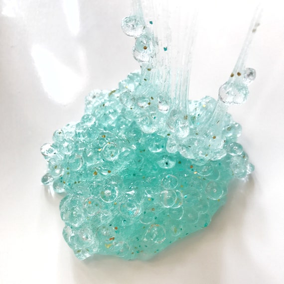 Teal Glass Fishbowl Slime // Teal Fishbowl Slime Clear Slime
