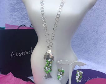 Abstract fish jewellery