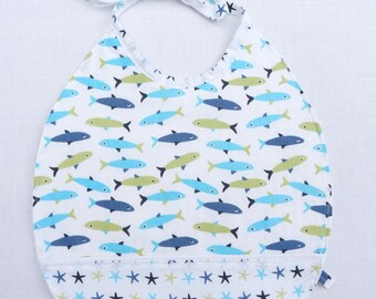 bavoir bébé garçon original 0/24 mois "poissons"