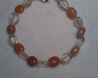 Carnelian and Citrine Beaded bracelet
