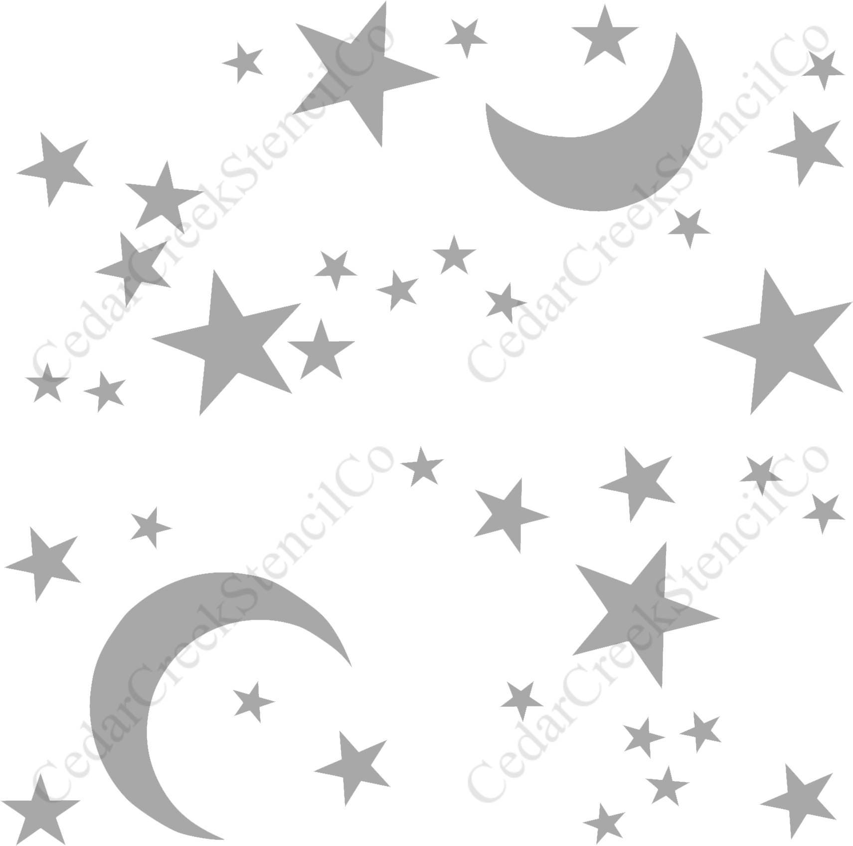 star and moon pattern stencil moon stencil star stencil