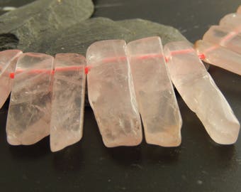 5 pendants natural Rose Quartz