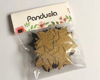 Black and gold star shaped confetti