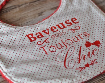Bib for baby girl chic "runny but still Chic"