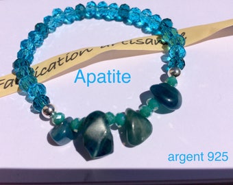 Apatite bracelet and 925 sterling silver
