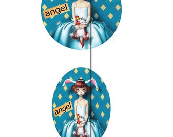 glass 20mm Cabochons craft Angel
