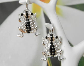 Frog Queen earrings in silver plated