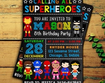 superhero birthday invite