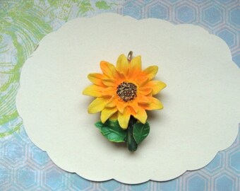 1 resin sunflower charms
