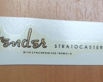 Fender strat type decals gold waterslide 1954