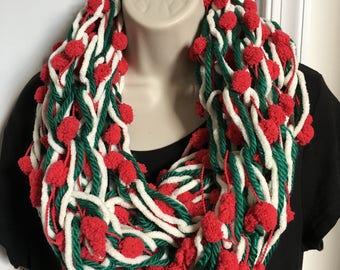 Hand Knit Double Loop Infinity Scarves 11-15