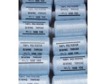 thread sky blue polyester 1000 yards 183