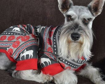 Christmas Pajamas Family Dog Moose Fair Isle Family Dog Pajamas Family Christmas Pajamas Moose Pajamas Family Dog
