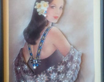 table 3 D woman shawl