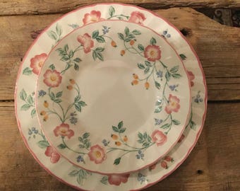 set of 4 churchill rosa pink dinner plates vintage scene set of 4 churchill rosa pink dinner plates vintage scene