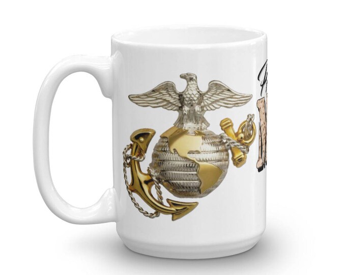 Marine Dad Mug, Military Dad Mug, Proud Marine Dad, Unique, Cool, Military, Design, Gift Ideas, America, Patriotic, Support Our Troops