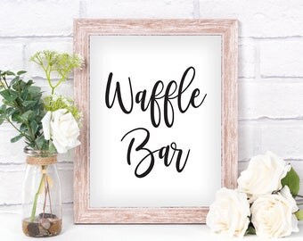 Printable waffle bar | Etsy