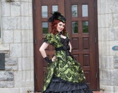 Steampunk Wedding Dress | Olive Opulence | Gothic Wedding Dress, Victorian Ball Gown, Ballgown Wedding Dress, Civil War Dress