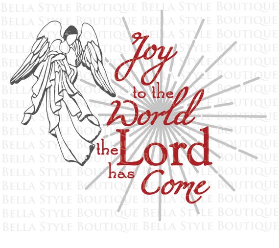Joy to the World Angel svg cut file