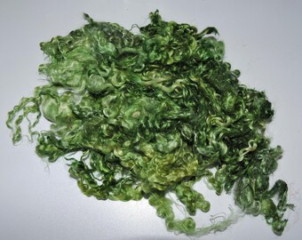 Art Doll Hair Green Kid Mohair Locks 2 ounces -ML 17-10