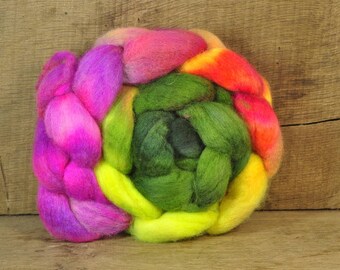 BFL Wool Top for Hand Spinning - 'Hot Border'
