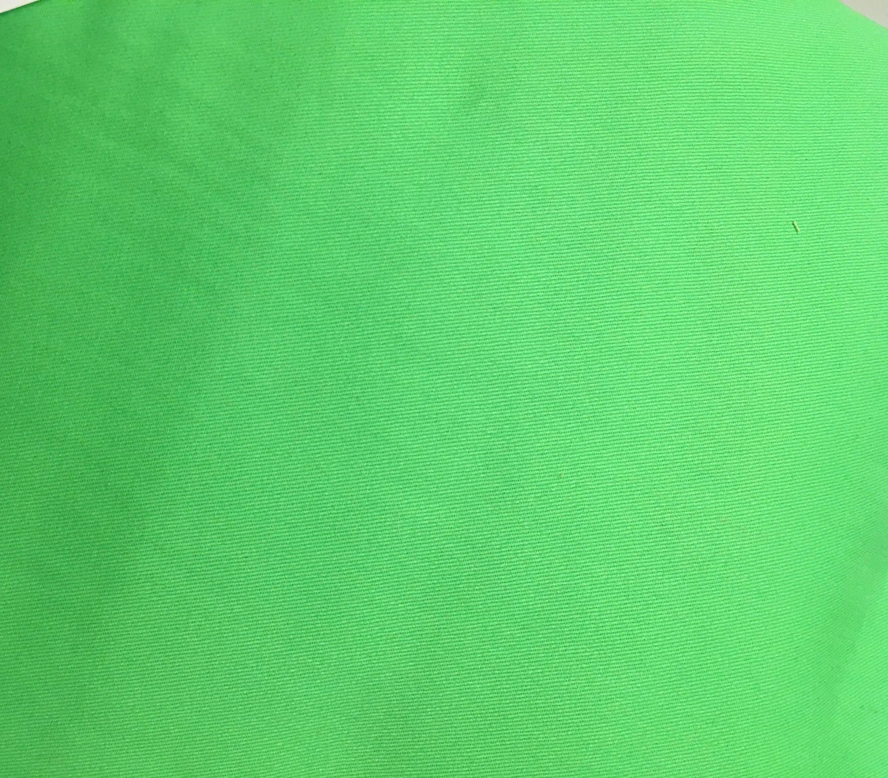 Apple green cotton twill fabric