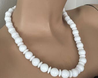 White Bead Necklace