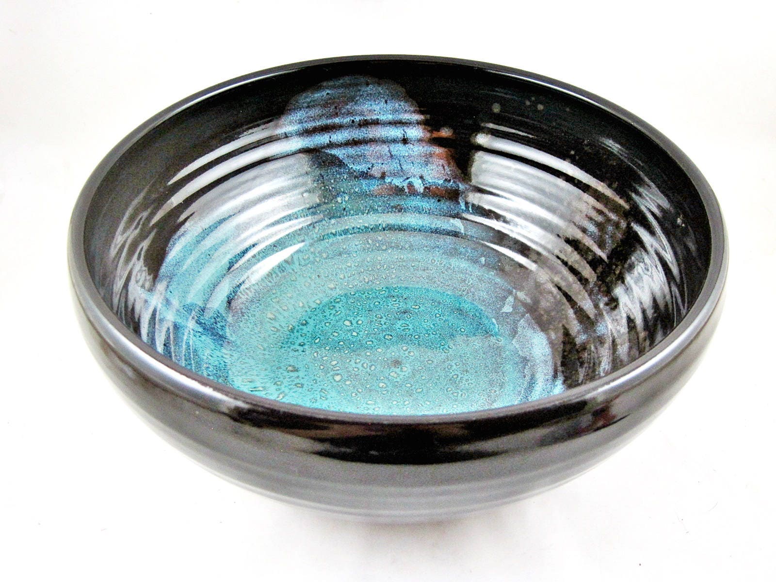 Pottery serving bowl Handmade ceramic modern kitchen decor
