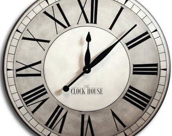 HANDPAINTED 30in OXFORD Large Wall Clock-Family Heirloom-Wedding Gift-Oversized Clock