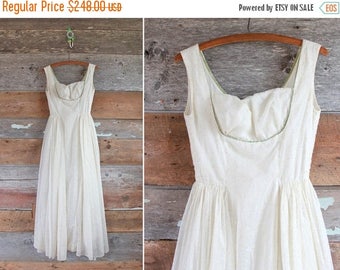 SALE 1950s wedding dress | 50s wedding gown | size xxs