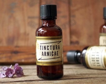 Amber Glass Medicine Bottle Pharmacy Apothecary Bottle Tinctura Arnicae