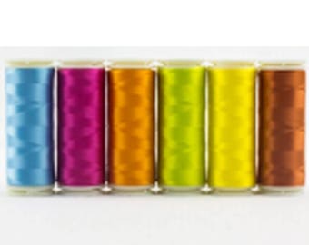 Wonderfil Invisafil 100 wt Polyester Thread Set B007 - Six 400m Spools
