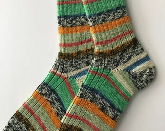 Women's Wool Socks "Opal Rendezvous" Hand Cranked