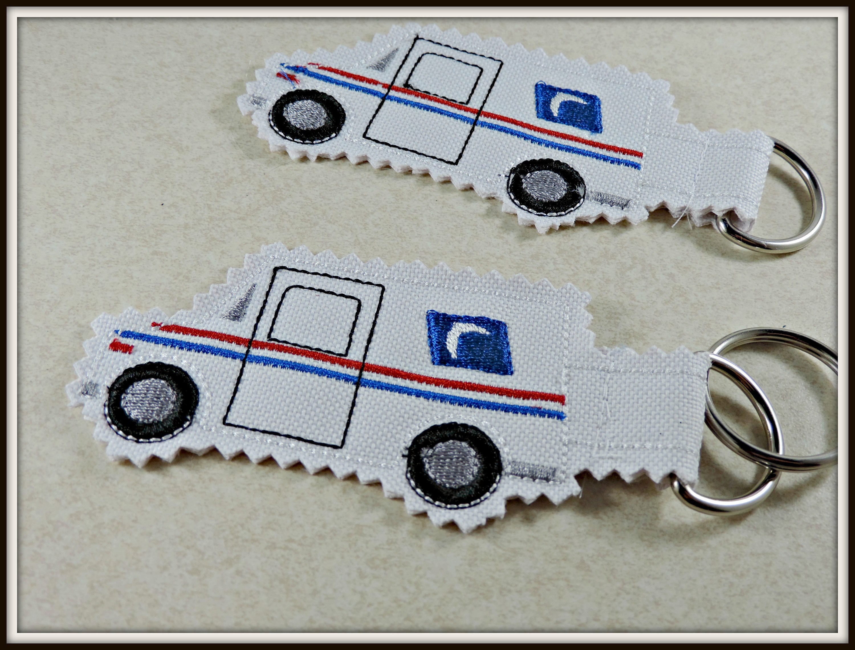 Mail truck key chain usps keychain postal worker gift