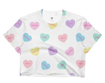 Conversation Heart Crop Top