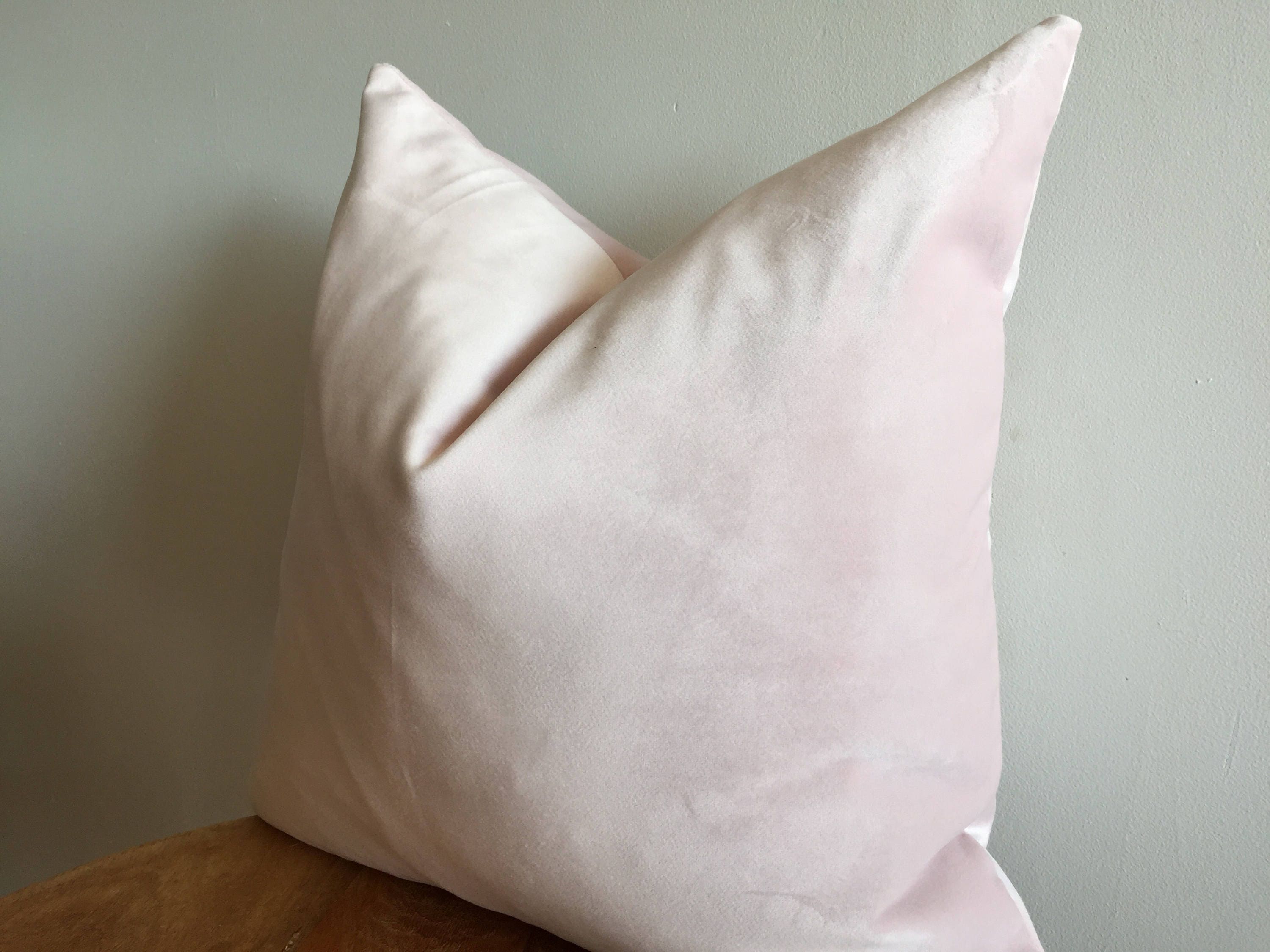 Designer fabric blush velvet pillow cover euro sham 16 18 20