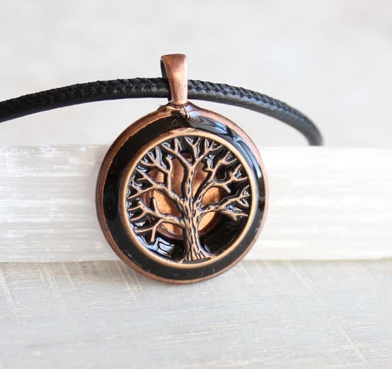 black tree of life necklace tree necklace mens necklace