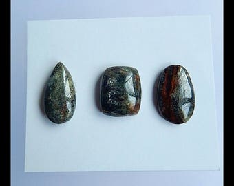 SALE,3 PCS Green Kyanite Gemstone Cabochons,10.05g(Cb011)