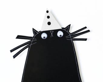 Cat Birthday Card, Black Cat Card, Funny Birthday Card for Cat Lover, Funny Cat Card, Blank Greeting Card, Meow Card, Black Kitty Cat Card