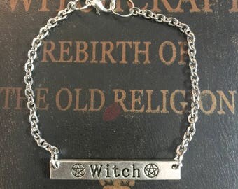 Witch Bracelet, Wiccan jewelry, Wicca jewelry, witches, halloween