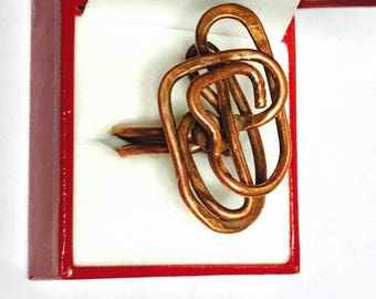 Vintage Copper Ring, Size 8. , wire wrapped, copper wire, Item No. B903
