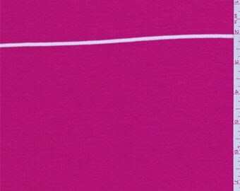Azalea/White Stripe Baby Rib Knit, Fabric By The Yard