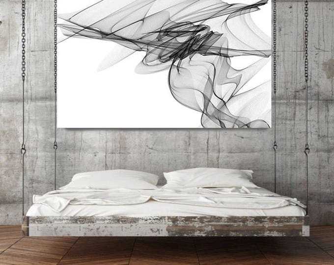 Abstract Black and White 19-20-43. Contemporary Unique Abstract Wall Decor, Large Contemporary Canvas Art Print up to 72" by Irena Orlov